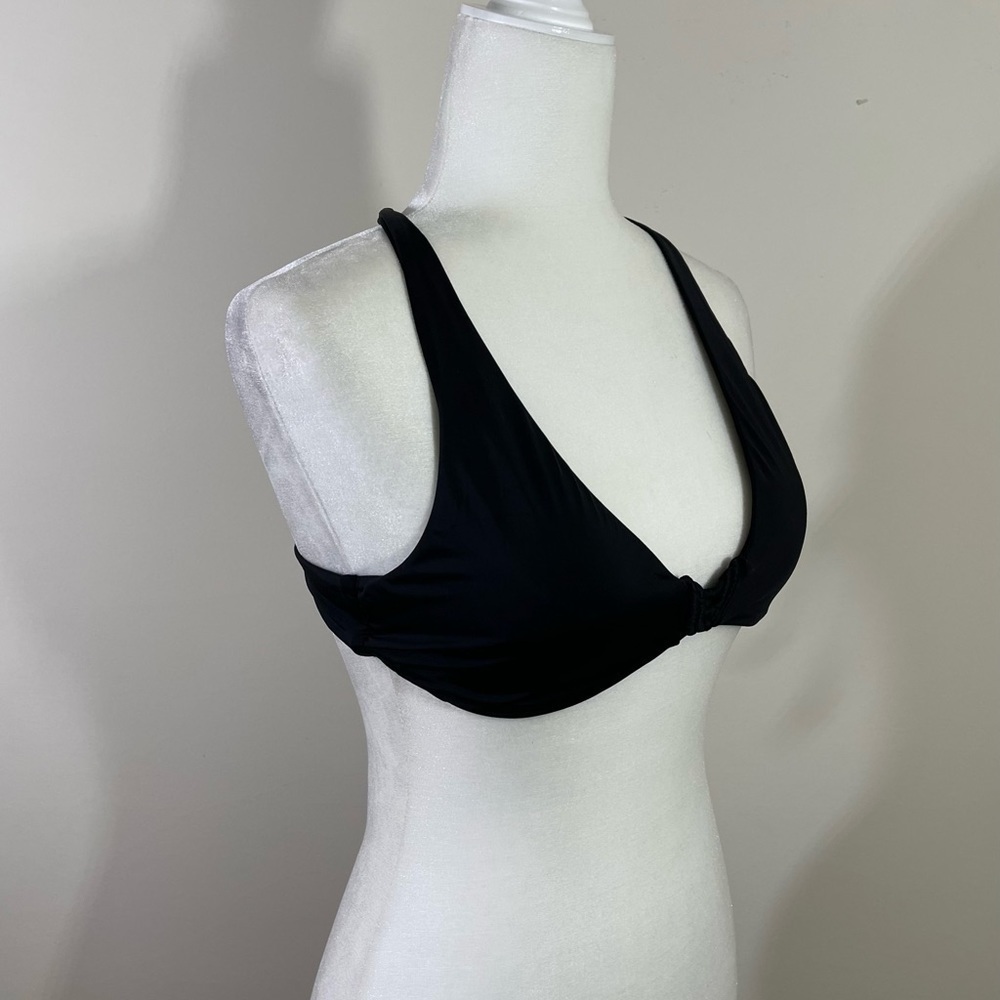 Bar lll sz med swim top in black with lacing attachment